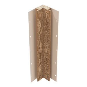 Diamond Kote® 5/4 in. x 3 in. x 10 ft. Rabbeted Woodgrain Inside Corner w/Nail Fin Chestnut