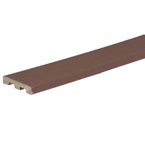 Prime Scalloped 20 ft. Dark Teak Solid Deck Board