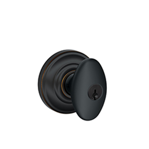 F51A Entry Siena Knob w/Andover trim 716 Aged Bronze - Box Pack