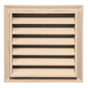 12 in. x 12 in. Square Louver Gable Vent #068 Champagne