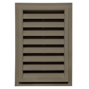 12 in. x 18 in. Rectangle Louver Gable Vent Castle Stone 402