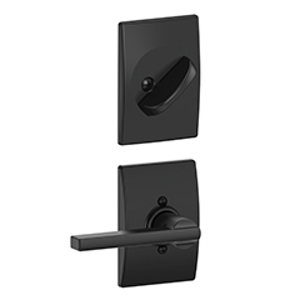 F59 Handleset Interior Latitude Lever w/Century trim 622 Matte Black - Box Pack