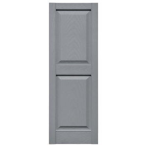 14-3/4 in. x 43 in. Raised Panel Shutter Platinum 945