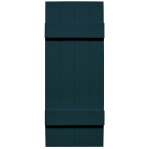 14 in. x 35 in. Board-N-Batten Shutter Midnight Blue #166