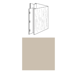 TruCedar 10 ft. Steel 1 Piece Outside Corner Woodgrain Bennington Beige 401