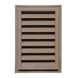 12 in. x 18 in. Rectangle Louver Gable Vent Natural Clay 409