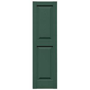 12 in. x 47 in. Raised Panel Shutter Forest Green #028