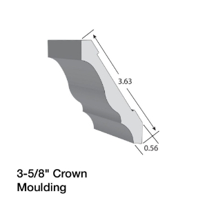 Kleer 3-5/8 in. Crown Moulding 16 ft. 5049R16