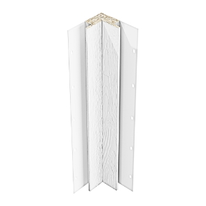 Diamond Kote® 5/4 in. x 3 in. x 10 ft. Rabbeted Woodgrain Inside Corner w/Nail Fin White