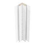 Diamond Kote® 5/4 in. x 3 in. x 10 ft. Rabbeted Woodgrain Inside Corner w/Nail Fin White