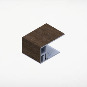 2pc 2 in. Alum/Alum Board & Batten J-Trim 12 ft. Modern Walnut 4/pk ChamClad