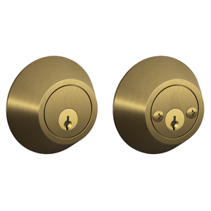 JD62V Double Cylinder Deadbolt 609 Antique Brass