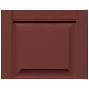 14-3/4 in. Raised Panel Transom Top Burgundy Red