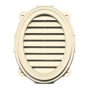 21 in. x 27 in. Oval Louver Gable Vent #020 CT Heritage Cream