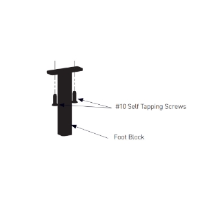 Fulton Rail Foot Block Kit (REQUIRED FOR 8FT PANELS) TTFSRFTKIT