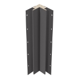 Diamond Kote® 5/4 in. x 3 in. x 16 ft. Rabbeted Brushed Smooth Inside Corner w/Nail Fin Graphite