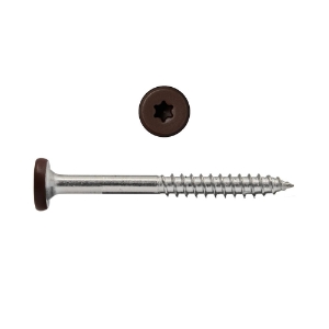 9 x 1-7/8 in. Stainless Steel Fascia Screws-Choc#71 (Sandbar,Ironwood,Khaya) 100 Pk