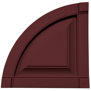 14-3/4 in. Quarter Round Raised Panel Arch Top Wineberry