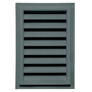 12 in. x 18 in. Rectangle Louver Gable Vent #224 CT Ivy Green