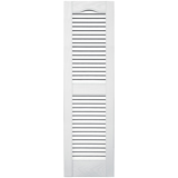 12 in. x 43 in. Open Louver Shutter White #001