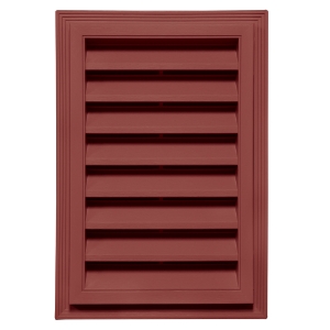 12 in. x 18 in. Rectangle Louver Gable Vent #124 Barn Red