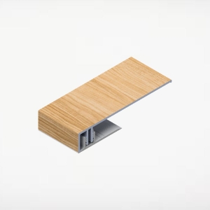 2 pc 3-1/2 in. Alum/PVC Universal J-Trim 12 ft. Sugar Maple