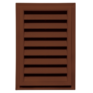 12 in. x 18 in. Rectangle Louver Gable Vent Autumn Red 378