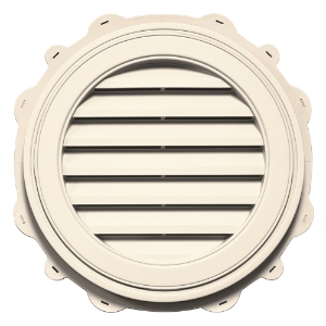 22 in. Round Louver Gable Vent #021 CT Sandstone Beige
