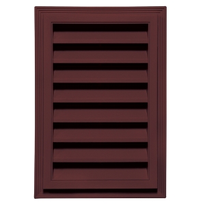 12 in. x 18 in. Rectangle Louver Gable Vent #167 Bordeaux