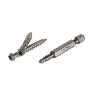 1-5/8 in. TOPLoc Stainless Steel Fascia Screws Dark Gray 100 Pk