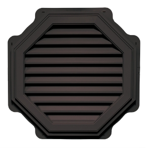 32 in. Octagon Louver Gable Vent #010 Musket Brown