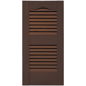 12 in. x 25 in. Open Louver Shutter Federal Brown #009