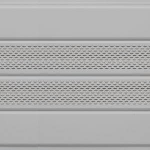 16 in. x 12 ft. Aluminum Center Vent Soffit Pewter 805