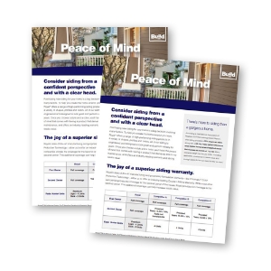 Royal Siding Sell Sheet - Peace of Mind - 170799 - 10/PK