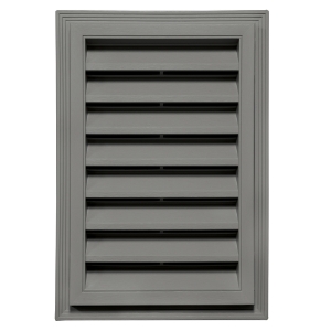 12 in. x 18 in. Rectangle Louver Gable Vent Charcoal Gray 215