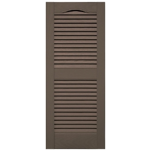 14-1/2 in. x 36 in. Open Louver Shutter Cathedral Top  French Roast 385