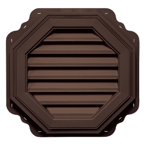 22 in. Octagon Louver Gable Vent #009 Federal Brown