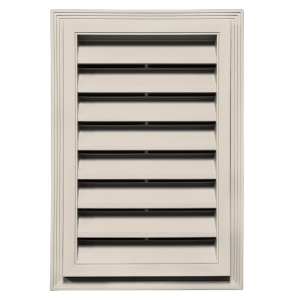 12 in. x 18 in. Rectangle Louver Gable Vent #048 Almond