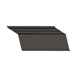 2 in. x 10 ft. Aluminum Gutter Apron Ironstone 414