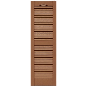 14-1/2 in. x 48 in. Open Louver Shutter Cathedral Top  Treated Cedar 471