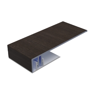 ChamClad Universal Siding J-Trim 2-Piece  3-1/2 in. x 20 ft. Alum/PVC Modern Walnut