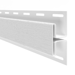 3/4" Brushed Soffit T-Trim Royal White 12 ft. 6 in.