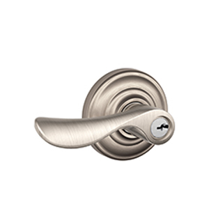 F51A Entry Champagne Lever w/Andover trim 619 Satin Nickel - Box Pack