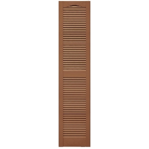 14-1/2 in. x 67 in. Open Louver Shutter Cathedral Top  Treated Cedar 471