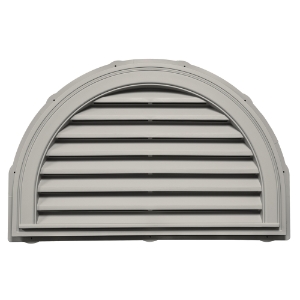 34 in. x 22 in. Half Round Louver Gable Vent #090 Gray