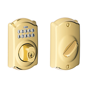 BE365 Camelot Keypad Deadbolt 505 Bright Brass - Box Pack redirect to product page