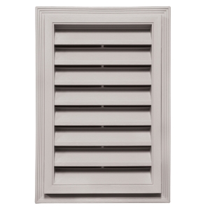 12 in. x 18 in. Rectangle Louver Gable Vent #016 CT Sterling Gray