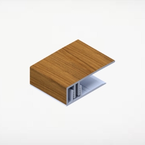 2 pc 2 in. Alum/Alum J-Trim 12 ft. Sandalwood