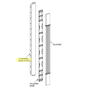 J Channel Back Plate for Door Surround #001 White