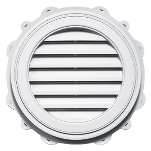 #001 22" Round Louver White 1/Ct (Color Match: Royal Linen)